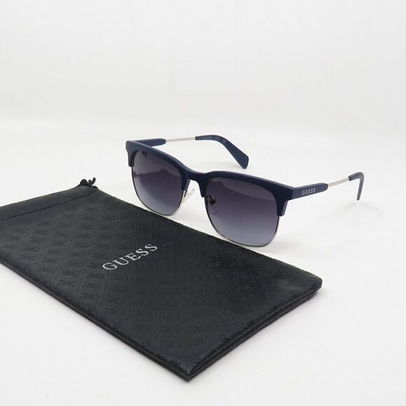Guess Factory New GF0225/S 91W Dark Blue/Grey Gradient Smoke Sunglasses - Picture 1 of 8